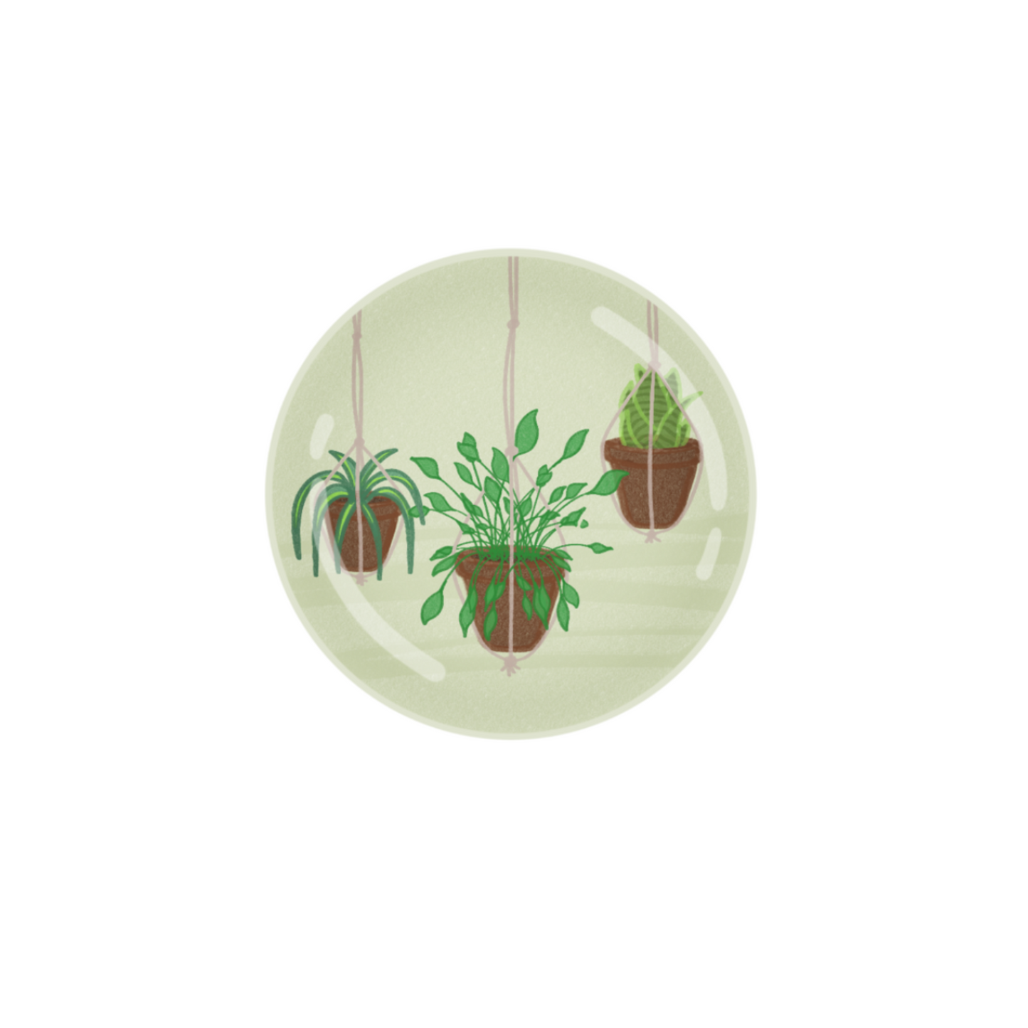 Hanging Plants Button