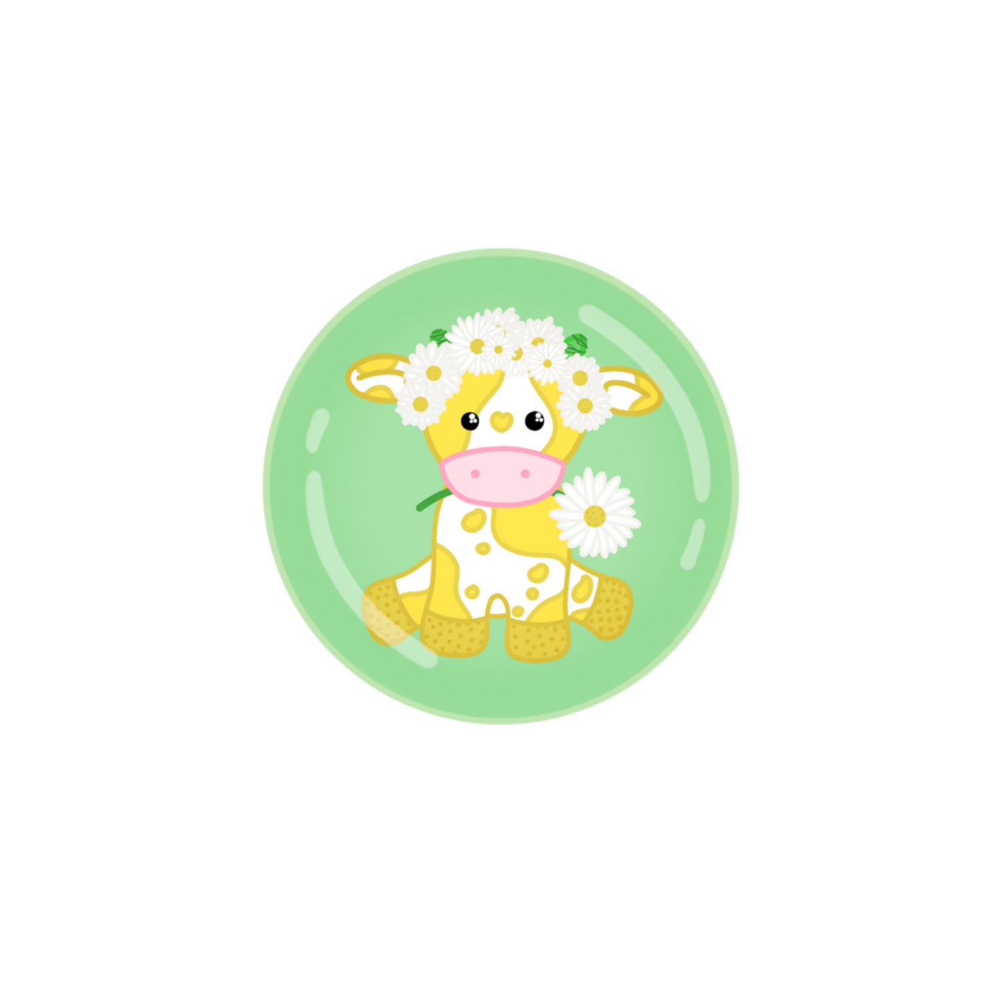 Daisy Cow Button