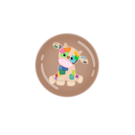 Patchwork Cow Button