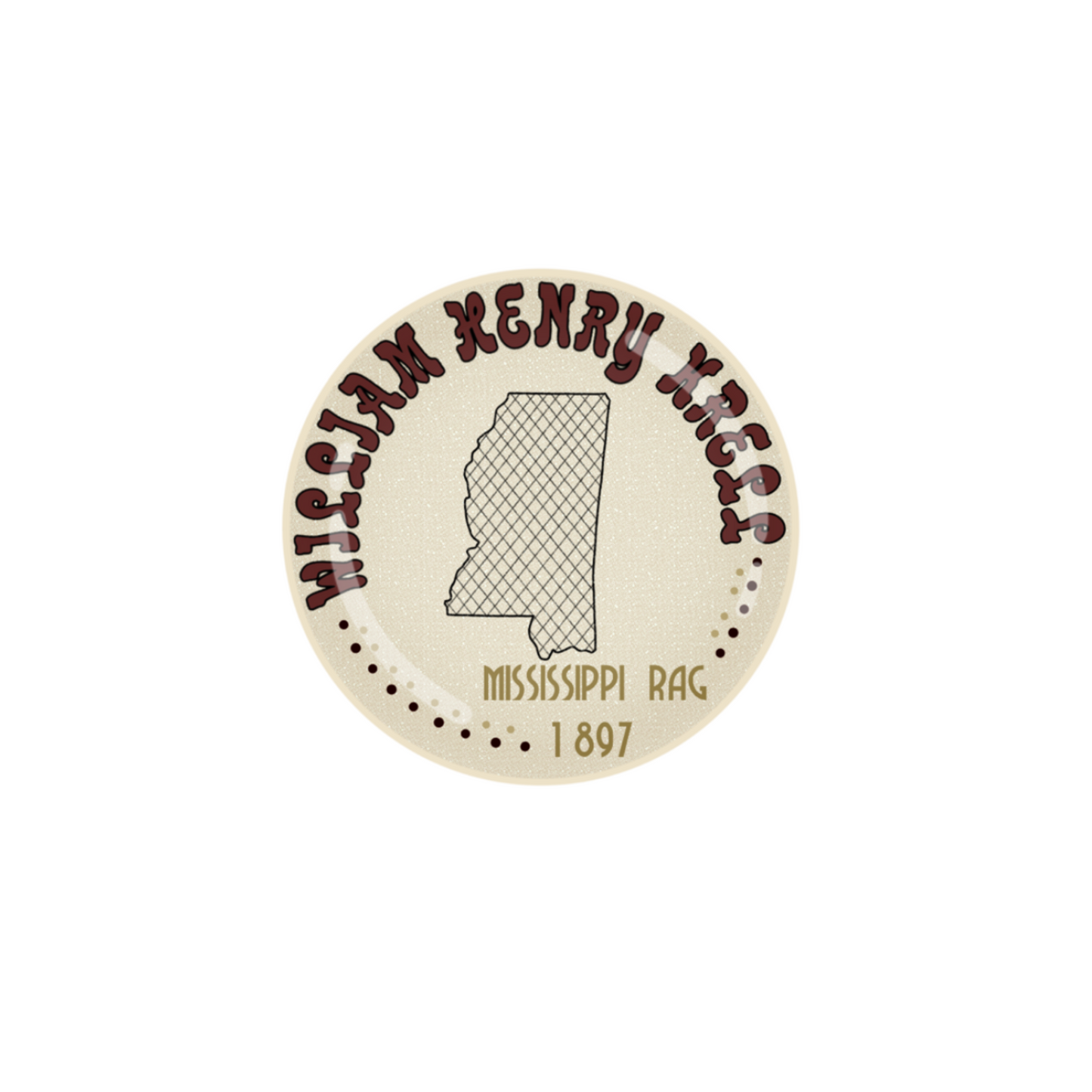 Mississippi Rag Button