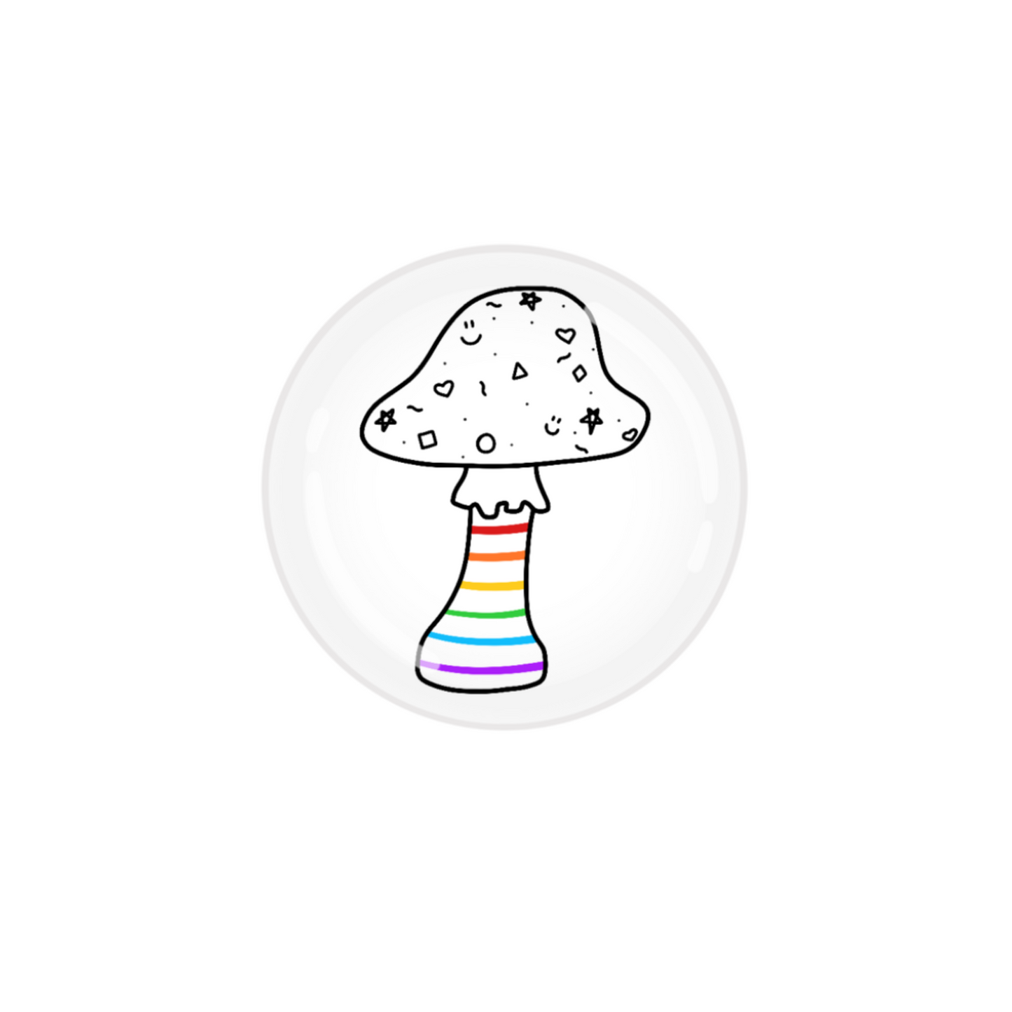 Doodle Mushroom Button