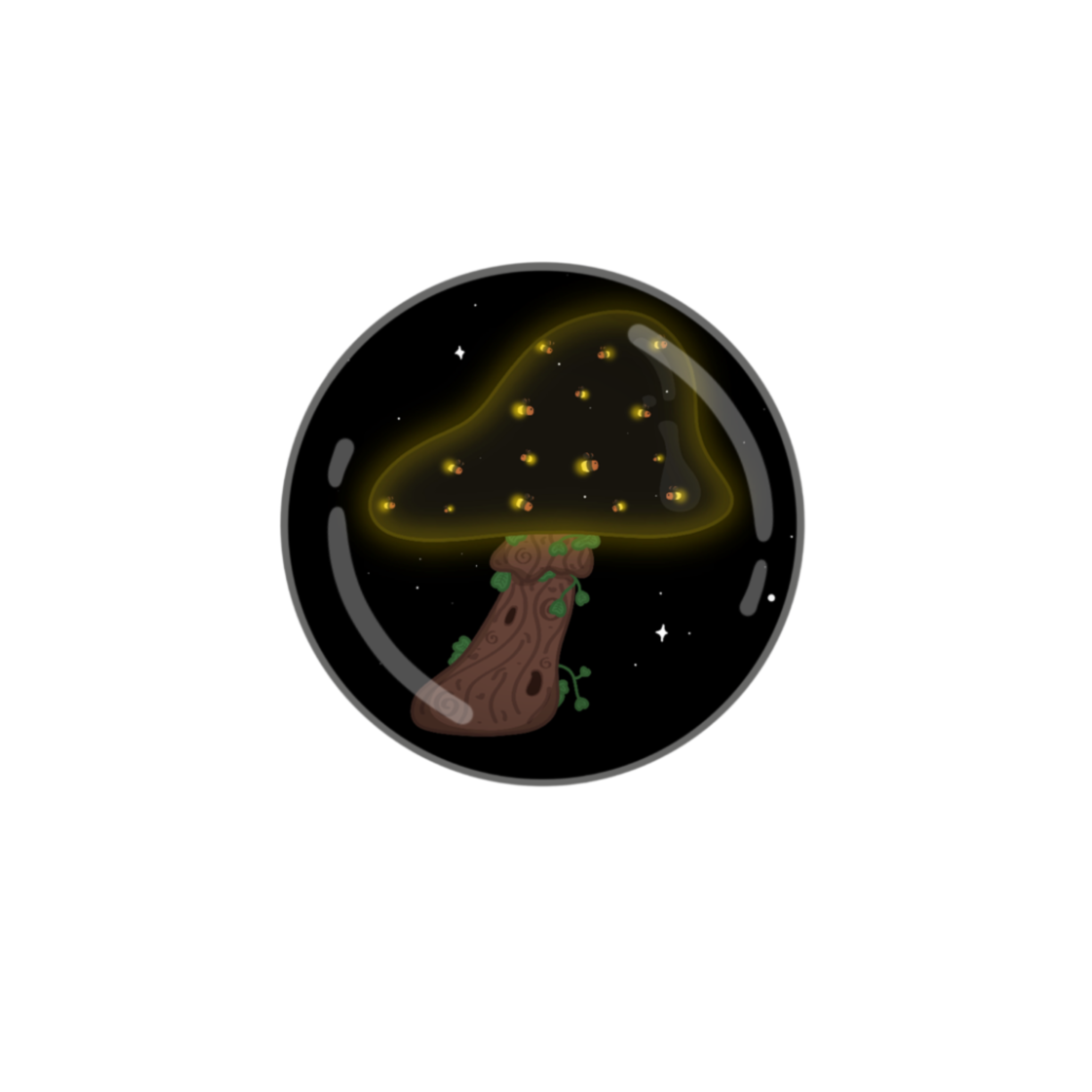 Firefly Buttons Firefly Mushroom Button – Peddle Prints