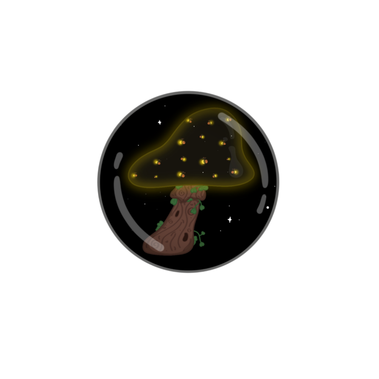 Firefly Mushroom Button