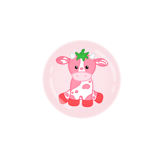 Strawberry Cow Button