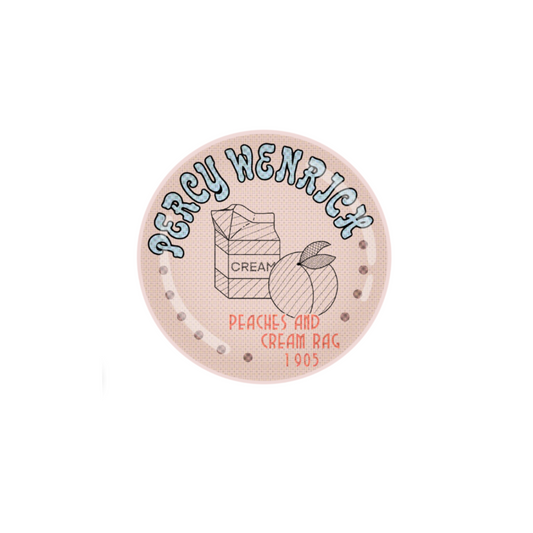 Peaches and Cream Rag Button