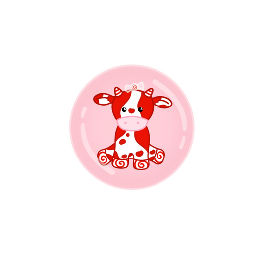 Peppermint Cow Button