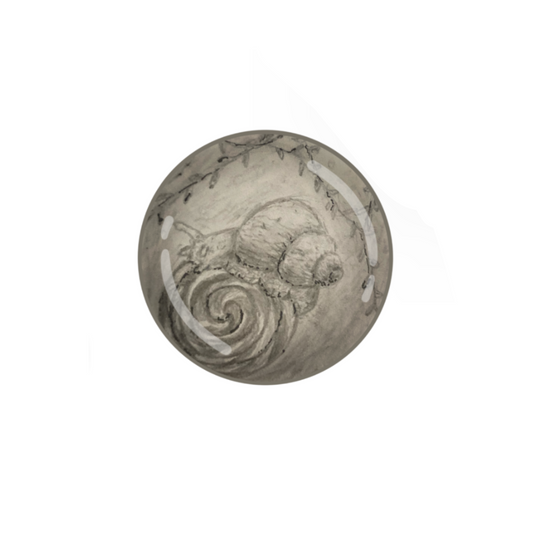 Lollipop Snail Hand-drawn Button