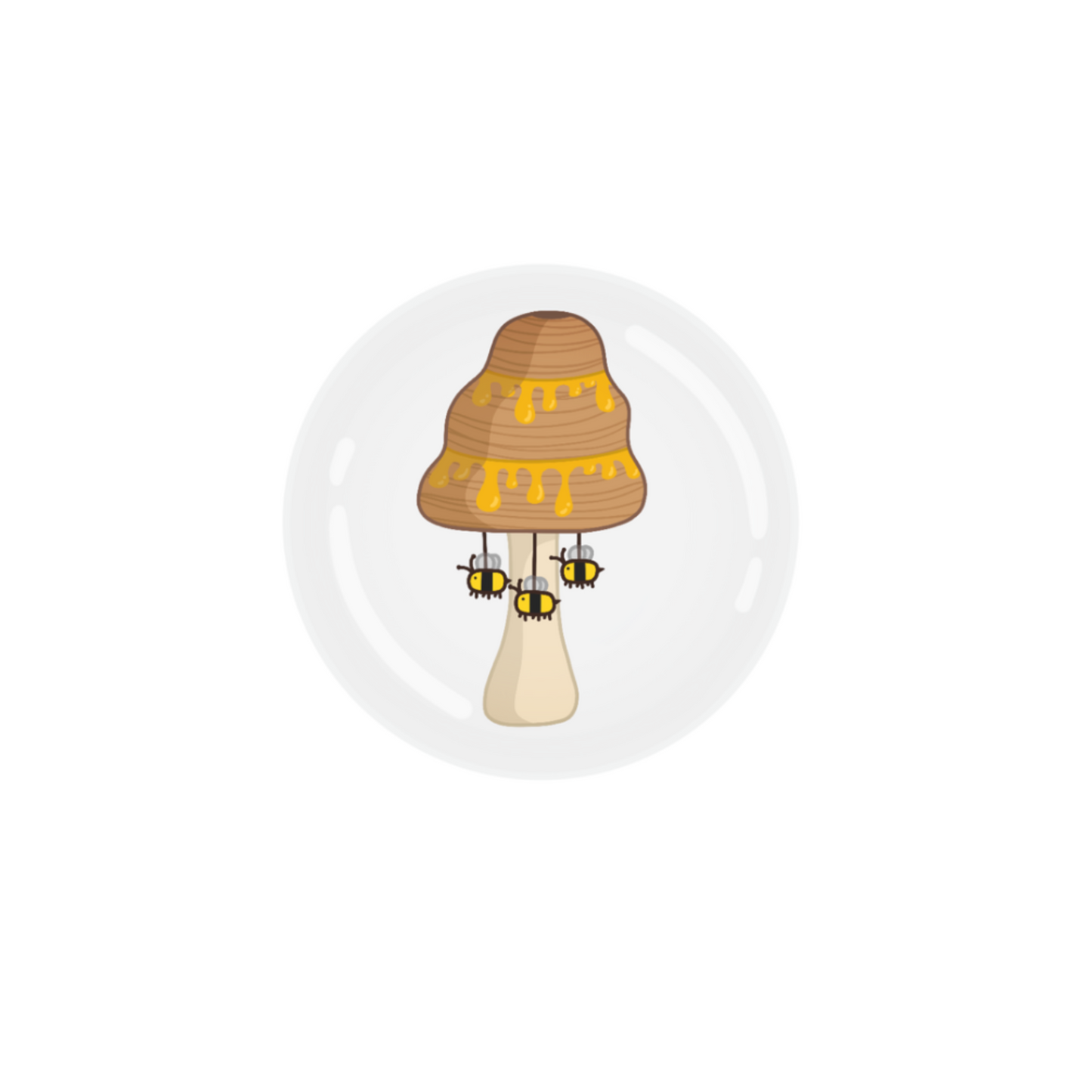 Bee Hive Mushroom Button