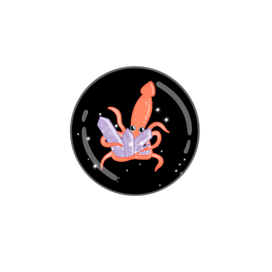 Crystal Squid Button