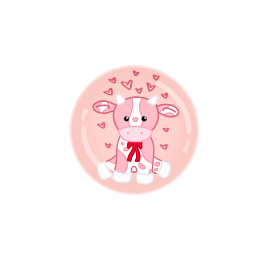 Hearts Cow Button