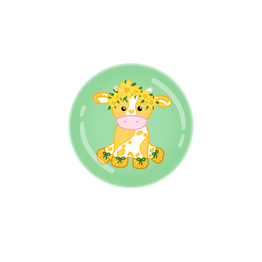 Daffodil Cow Button