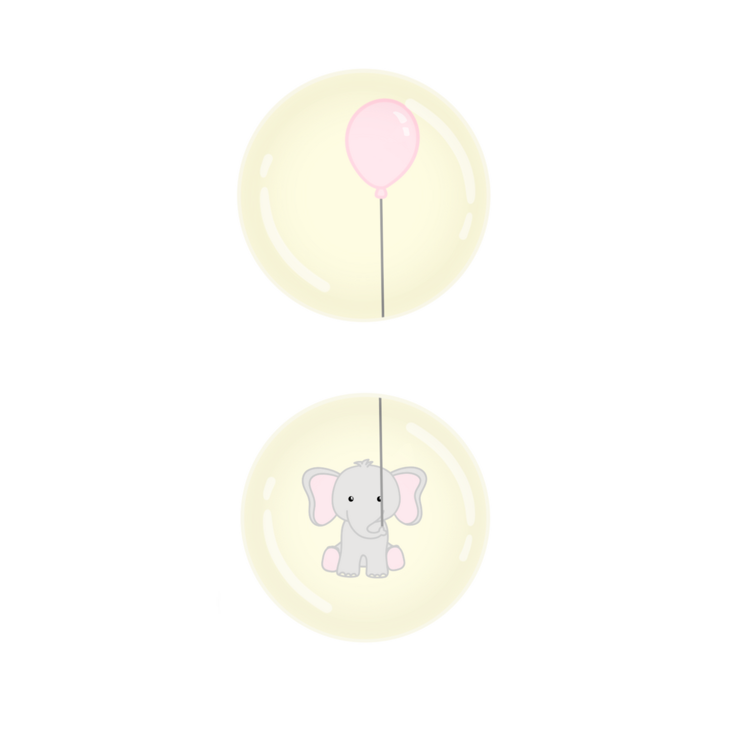 Elephant & Balloon Button Bundle