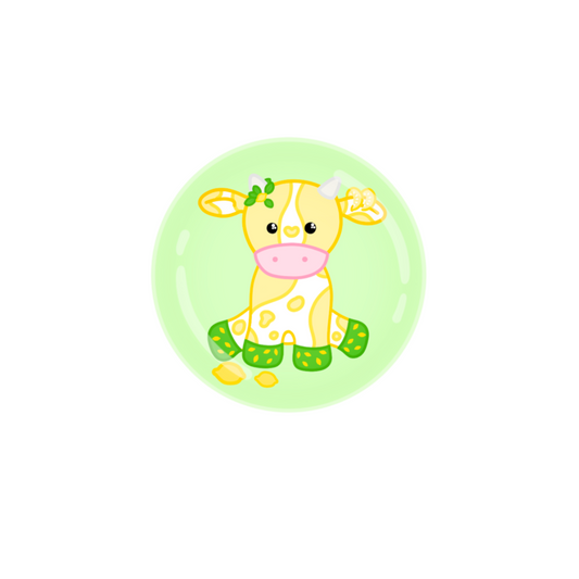 Lemon Cow Button