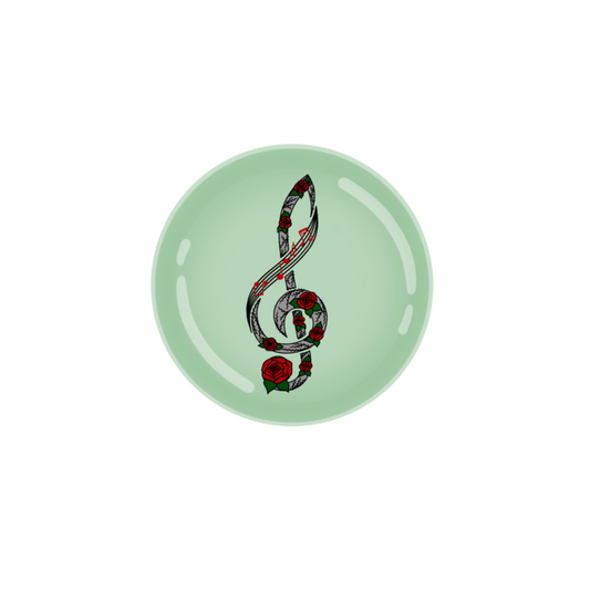 Rose Treble Clef Button