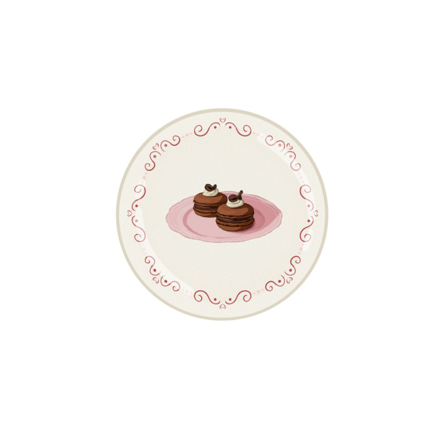Coffee Macarons Button