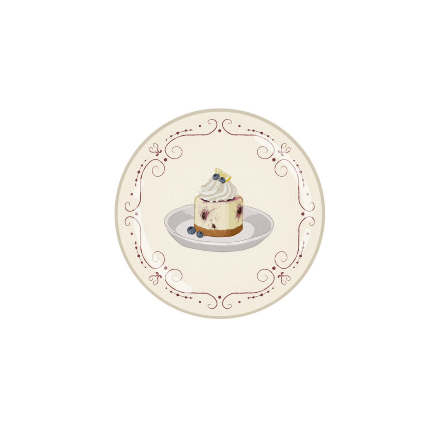 Blueberry Cheesecake Button
