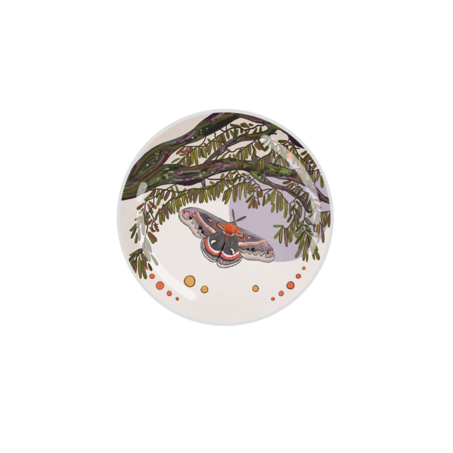 Cecropia Moth Button